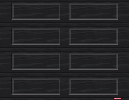 Standard+ Shaker-Modern XL garage door, 9’ x 7’, Black